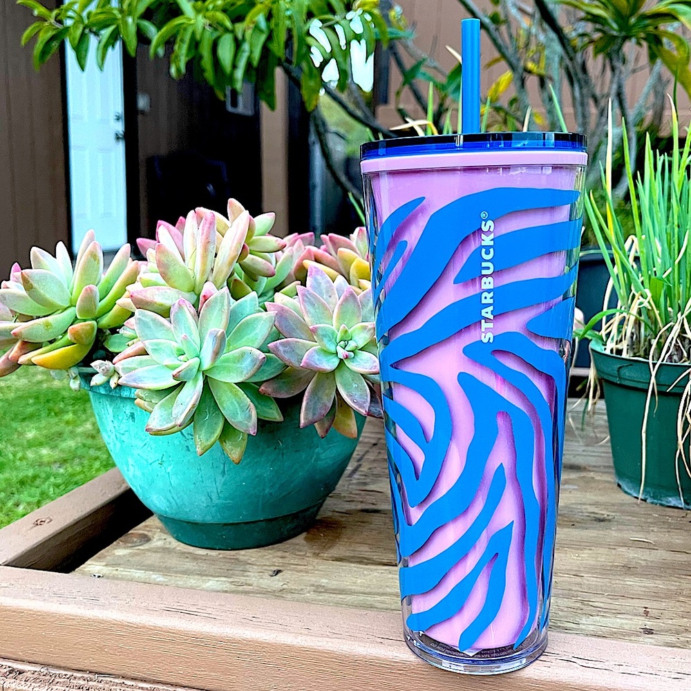 Starbucks zebra‎ print tumbler cup